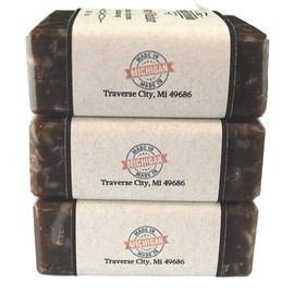 Brown Windsor, all natural handmade cold process soap, essential oil soap. 3 bar pack 15 + oz.