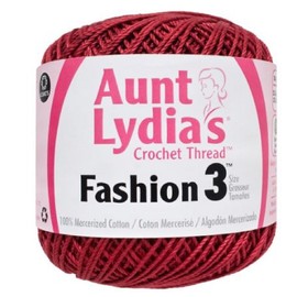 Aunt Lydia's Crochet Thread - Size 3 - (2-Pack) Scarlet