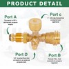 konros Extend a Stay RV Propane Kit, 4-Port Propane Brass