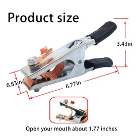 BELOMI Car Welding Ground Clamp, 500A Electroplated Vehicle Welding Earth Clip for Manual Welder, Heavy Duty Welding Soldering Grounding Clamp, Universal Automotive Accessories