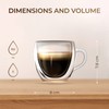 Double Wall Glass Coffee Mugs - Glass Cups with Handle
