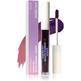 Brillo labial despegable para mujer, color morado de larga duración, resistente al agua, sin transferencia, cómodo de usar, maquillaje diario y regalo para adolescentes y amantes de la belleza (# 02)