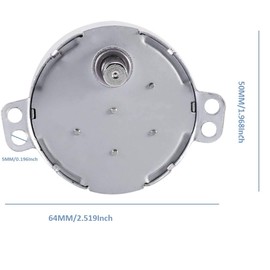 Synchronous Synchron Motor,Turntable motor,Cuptisserie motor,Turner motor with 7mm Flexible Coupling Connector Lamp Cord 50/60Hz AC100~127V 4W CCW/CW For Hand-Made, School Project, Model(2pcs 5-6RPM)