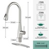 CREA Kitchen Sink Faucet,Pull Down Kitchen Faucets with Sprayer,Brushed Nickel