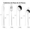 24 Piezas Juego de cubiertos de acero inoxidable – Vajilla