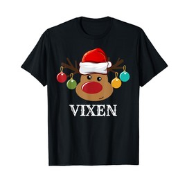 Santa Reindeer Vixen Xmas Group Costume T-Shirt