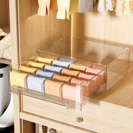 Underwear Organizer for Closet, Sock and Underwear Drawer Organizer, Sock Organizer for Closet/ Shelves, 16 Cell Drawer Organizer with Dividers for Panties, Bra, Socks, Underwear, Scarf, Tie, Belts