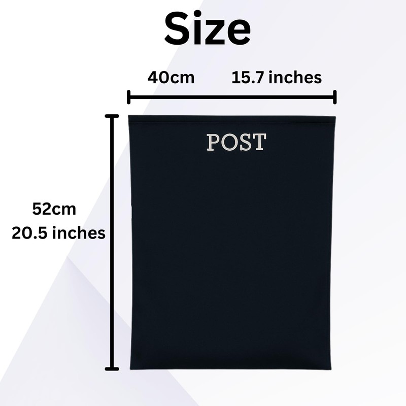 Post Catcher Bag for Mail Slots, Letter Boxes [Black] No