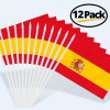 Anley Spain Mini Flag 12 Pack - Hand Held Small