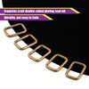 Swpeet - 60 anillos rectangulares de metal de bronce de