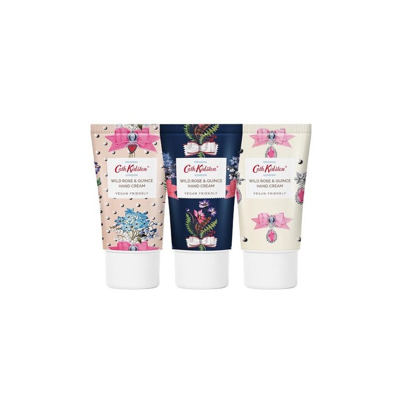 Cath Kidston Hand Cream Wild Rose & Quince 3-Piece Set