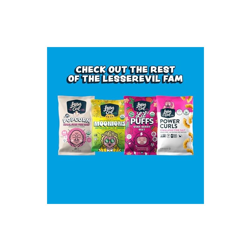 LesserEvil Ranch Rocket Ship Space Balls, Premium Quality, Minimally Processed,