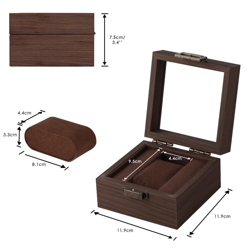 Baskiss Wooden Watch Case Watch Storage Box Collection Case Watch