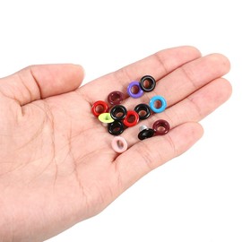 GLOGLOW 100Pcs Mixed Colors 4mm Round Shape Grommets, Scrapbooking Card Making Leather Craft Shoes Clothes DIY Metal Eyelets(Mixed Color)