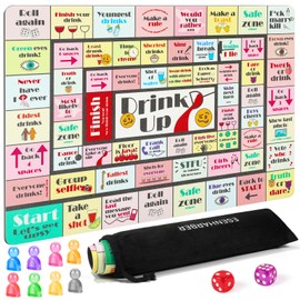ESENHARBER Drink Up Board Game, Drinking Games for Adults, Ideal for Girls Night Out, Adult Games for Game Night, Party Games (2-8 Players, Age 21+)