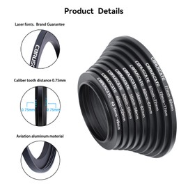 9Pcs Filter Ring Adapter Set,Lens Filter Metal Stepping Rings Compatible All Brands UV ND CPL (40.5-49mm,49-52mm,52-55mm,55-58mm,58-62mm,62-67mm,67-72mm,72-77mm,77-82mm)+Lens cleaning cloth