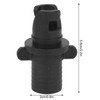 Qiilu Inflatable Pump Adaptor Adaptateur Pompe Air Track Black Plastic