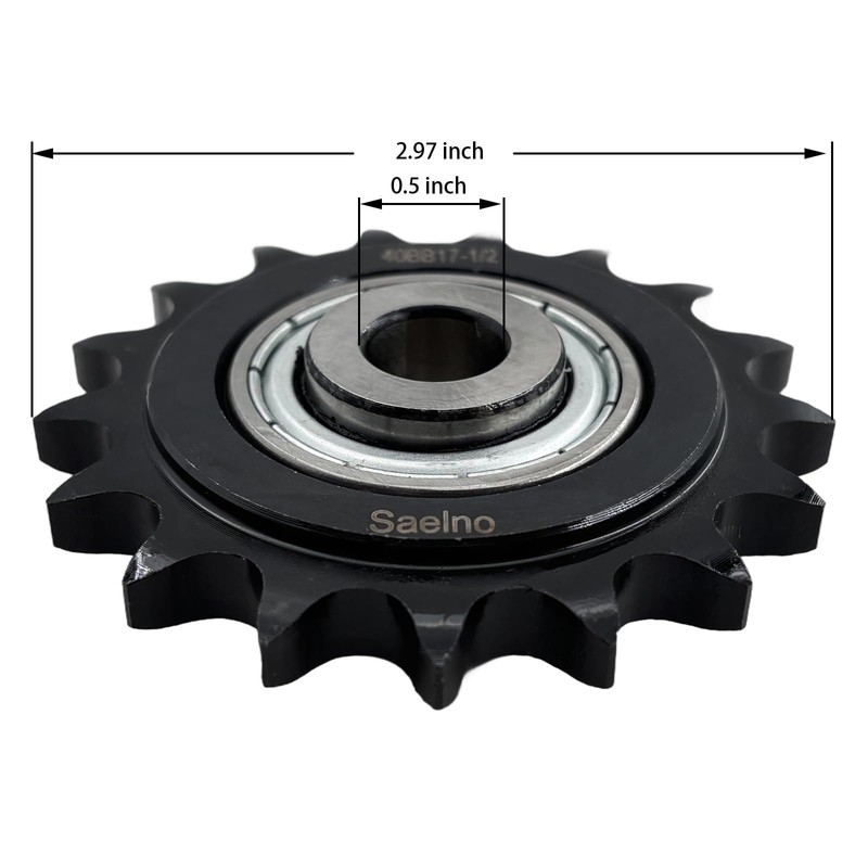 #40 Roller Chain Idler Sprocket Type C 1/2" bore 17