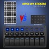 Nilight 8 Gang Rocker Switch Panel Waterproof Pre-Wired Marine with