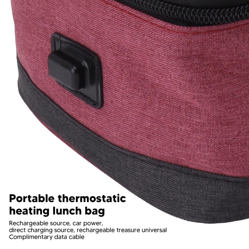 USB Heating Insulation Bag Portable Electric Heating Food Container Constant