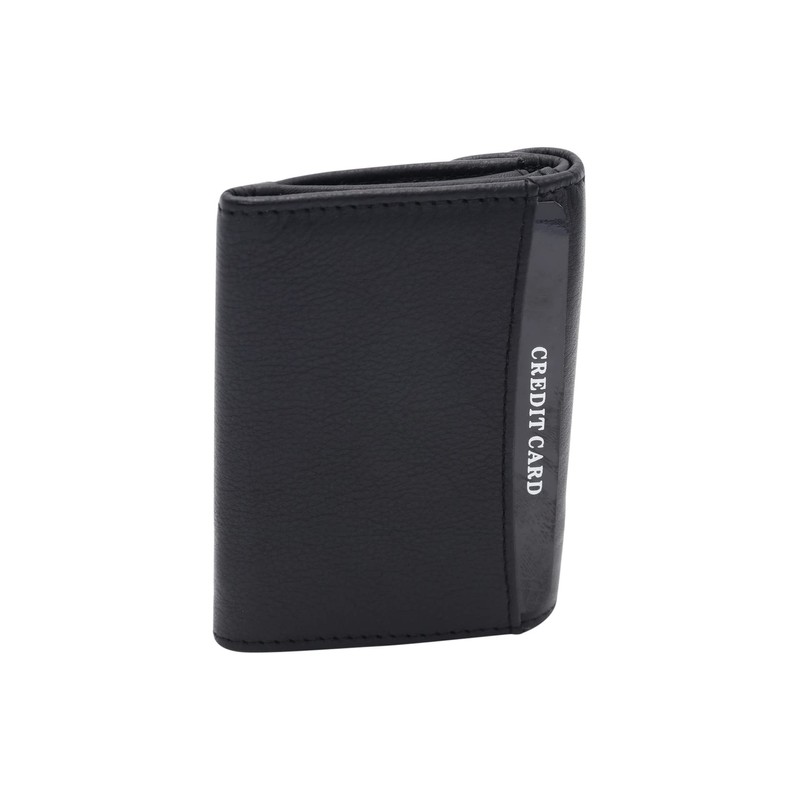 LEAS Minibörse RFID- Schutz in Echt-Leder, schwarz Mini-Edition