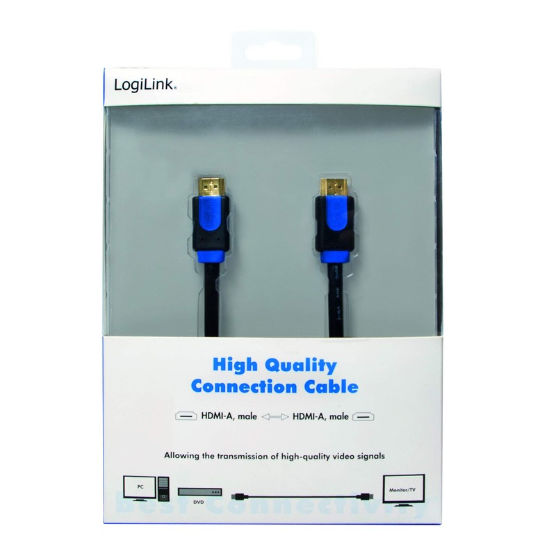 LogiLink 1m HDMI Plug to HDMI Plug Cable - Black