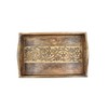 STORE INDYA Rustic Large Wooden Serving Tray Platter for Tea