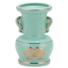 仏具のマルエス(Maruesu)マルエス 御仏具 青磁上金ハス大玉仏花 4.0寸 ブルー