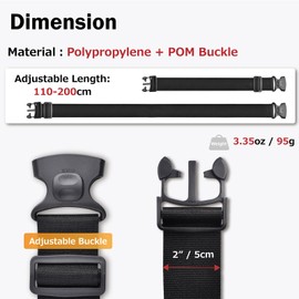 Azarxis Luggage Straps with Lock Quick Release Buckle (Orange - 4 Pack - 6.6 ft)