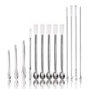 14Pcs Stainless Steel Lab Spatula Micro Scoop Reagent Laboratory Mixing