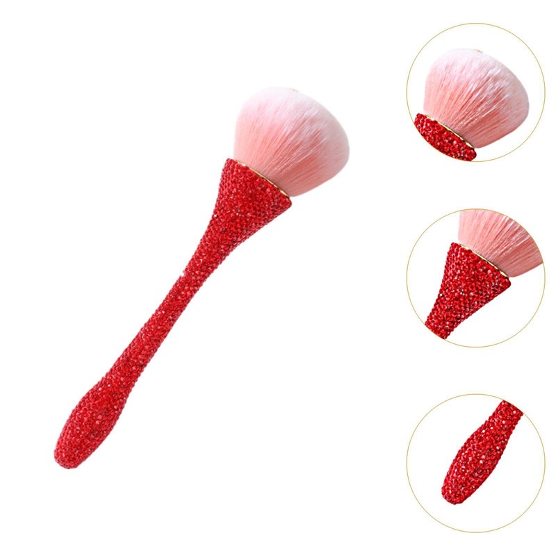 perfeclan Blush Brush,Makeup Brush,Cosmetic Compact with Shiny Handle,Powder Makeup Brush,Loose