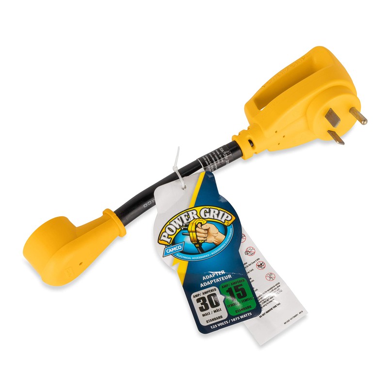 Camco RV PowerGrip Adaptador eléctrico Estilo Hueso de Perro con
