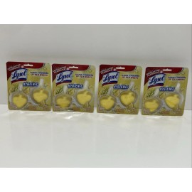 Lot Of (4) Lysol Hygienic Automatic Toilet Bowl Cleaner Lemon Breeze, 2 Pk Each