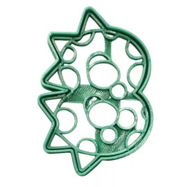 AJT NUMBER EIGHT 8 DINOSAUR THEMED DETAILED COOKIE CUTTER MADE IN USA PR4838