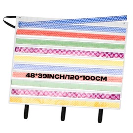 Sinload 48 x 39 inch Bulletin Board Border Storage, Foldable Border Storage Pocket Chart, Classroom Organizer with Pockets for Teacher (White)