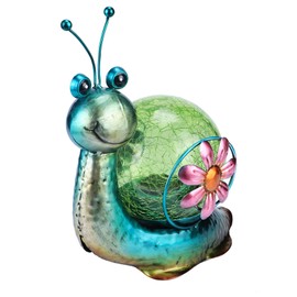 MUMTOP Linterna solar para exteriores, resistente al agua, luces solares LED, caracol, faroles decorativos de mesa para patio, jardín, decoración de mesa