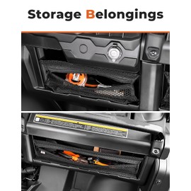 KEMIMOTO Dash Storage Nets 2pcs, Compatible with Can-Am Defender & Defender MAX, Dashboard Storage Nets OE Replace 715003129