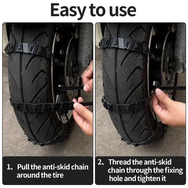 Pack of 20 Tyre Chains, Plastic Snow Chains, Durable Snow