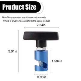 ZIMISI Car Lift Support Clamp, 2-in-1 Automotive Hood Hood Stay Holder & Spark Plug Caliper, Universal Car Hood Prop Rod Tool with Brass Core Protection for Tailgate&Trunk (Blue)