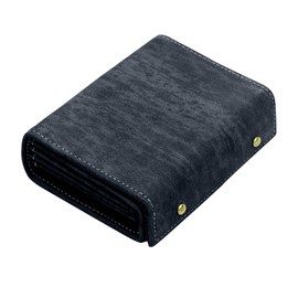 mikawa Men's Bi-Fold Wallet, Made in Japan, Cowhide Leather, Box-shaped Coin Purse, Free Name Engraving, Italian Leather, Nume Leather, Mini Wallet, Compact, Small Wallet, Boxed Wallet, Large