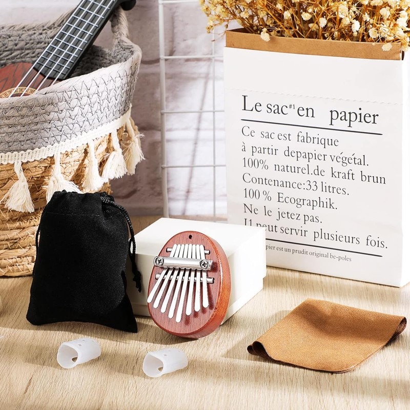 Feishiong 2 Pcs Kalimba Thumb Piano,8 Keys Portable Mini Finger