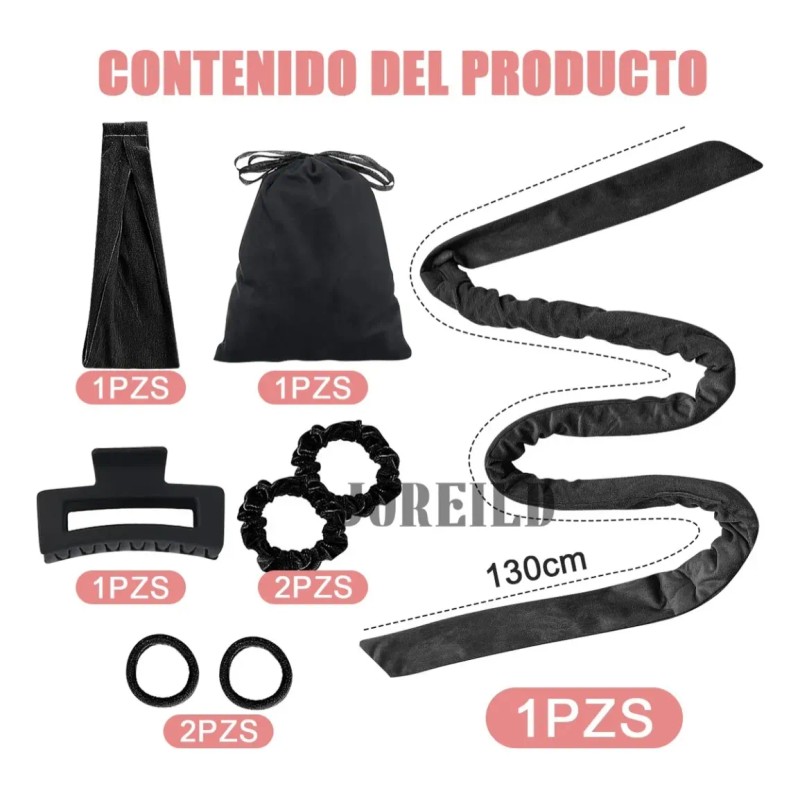 Kit 8pzs Ondas Rizos Sin Calor,rulos Sin Daños Para Cabello
