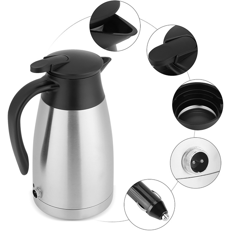 24V 1000ml Car Electric Kettle Auto Shut Off Water Heating