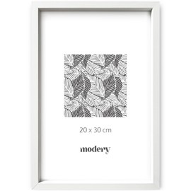 Modery® Picture Frame 20 x 30 cm White for Photos and Posters, Wooden Frame for Leaves 20 x 30 cm (20 x 30 cm, White)