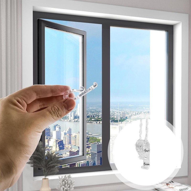 12PCS Blind Cord Safety Device, Clear Roller Blind Clips for