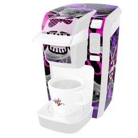 WraptorSkinz Decal Style Vinyl Skin compatible for Keurig K10 / K15 Mini Plus Coffee Makers Butterfly Skull (COFFEE MAKER NOT INCLUDED)