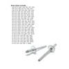 Dome Head Blind Pop Rivets Alum/Alum Mandrel Zinc Clear Assortment