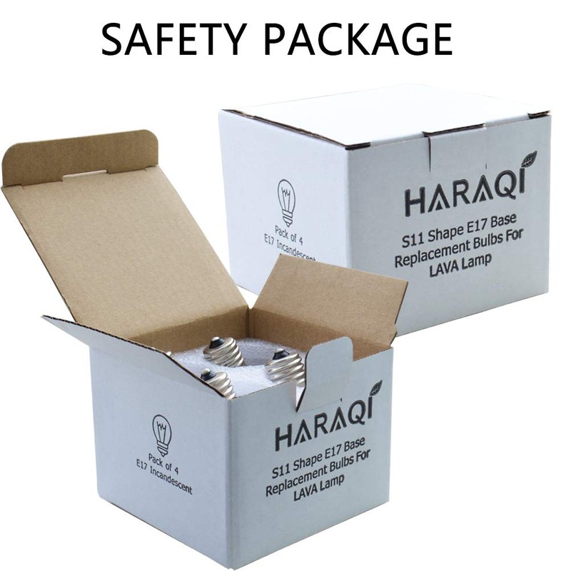 4 Pack S11 Intermediate E17 Base 25 Watt Bulbs for
