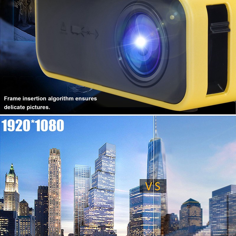YT500 Mini Projector Portable Movie Projector with Audio and Video/USB/Memory