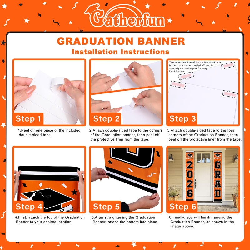 2026 Graduation Decorations,Congrats Grad Banner Backdrop for Class of 2026